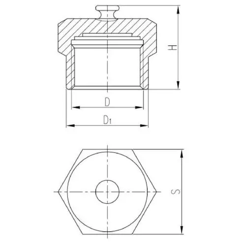 Бронзовая гайка-заглушка 6x100 мм 556-35.2511