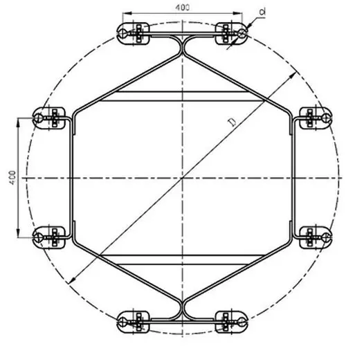 Распорки дистанционные типа 8РГ 400x21.6x30.6 мм 8РГ-2-400Б