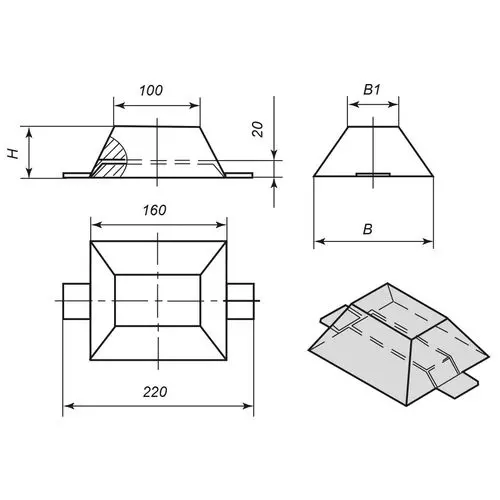 Протекторы П-КОЦ 160x140x60 мм ЦП3 ГОСТ 26251-84